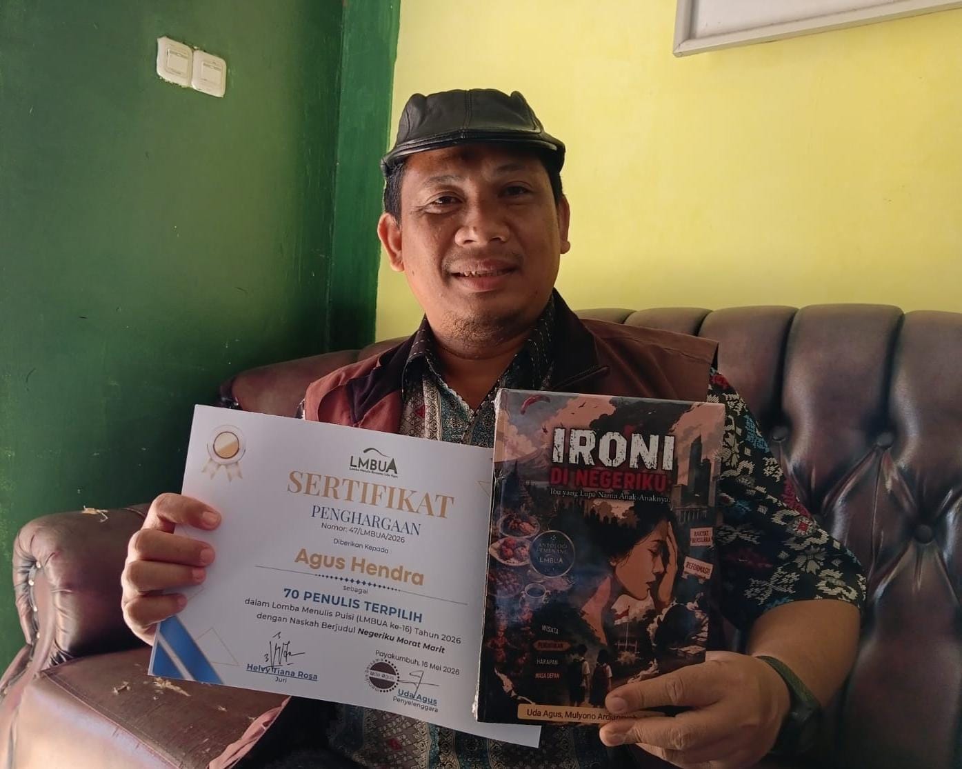 70 Puisi Terbaik Nasional Pemenang LMBUA 2026 Terbit dalam Buku Ironi di Negeriku